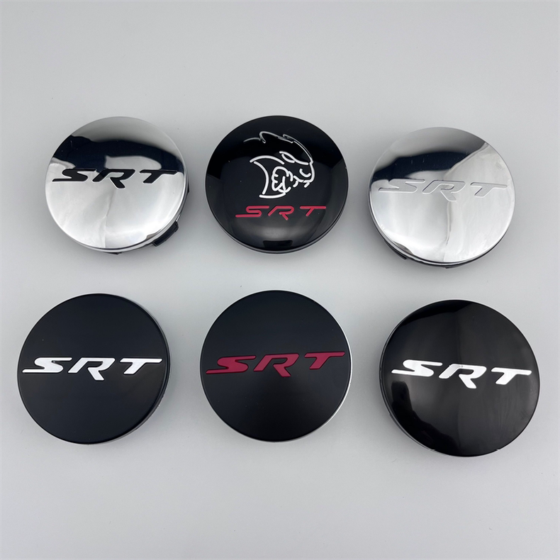 Custom Dodge Floating Center Caps 63mm for Stock Wheels (Choose from Six Designs)