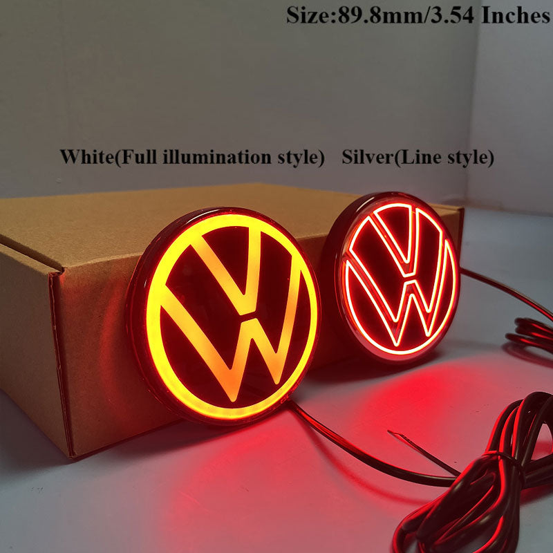 VW Rear LED Emblem 89.8mm/3.54 Inches and 117mm/4.60 Inches