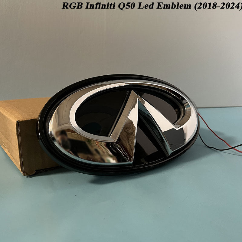 New RGB Infiniti Q50 Led Emblem (2018-2024) (Bicolor)