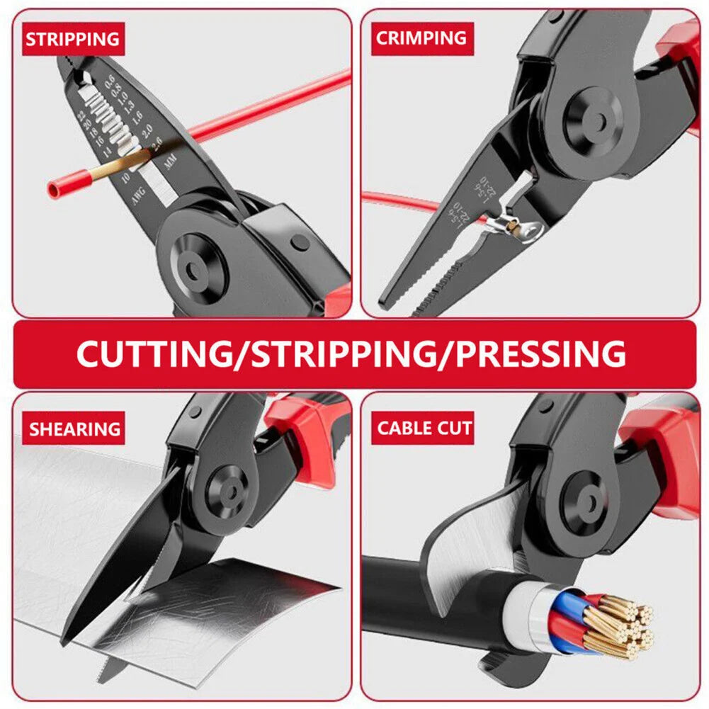 5 in 1 pliers with 5 Interchangeable Tool Heads