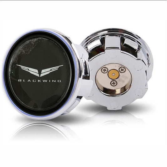 Customize Gloss Black Blackwing and Wings Logo Floating Center Caps