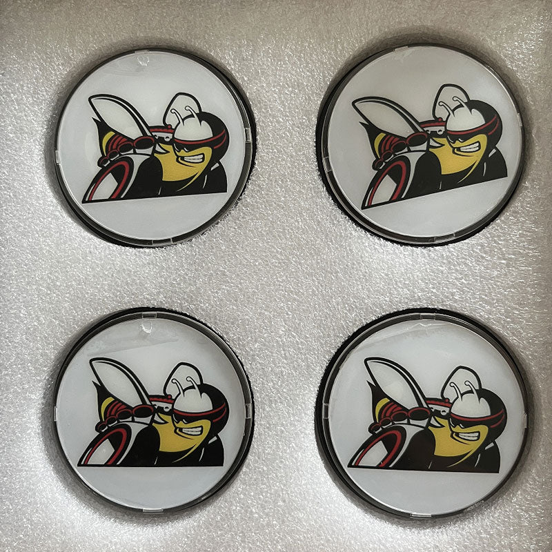 Custom Scatpack Bee Floating Center Caps for Stock Wheels or Aftermarket Wheels