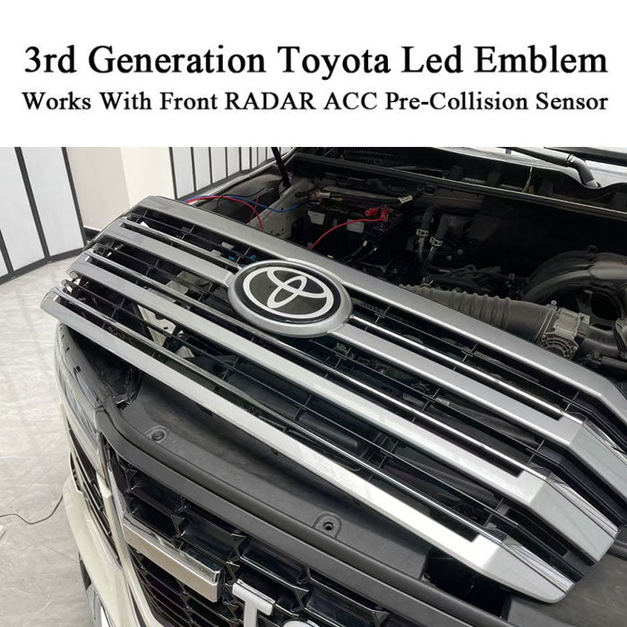 3rd Generation Toyota Led Emblem Works With Front RADAR ACC Pre-Collision Sensor
