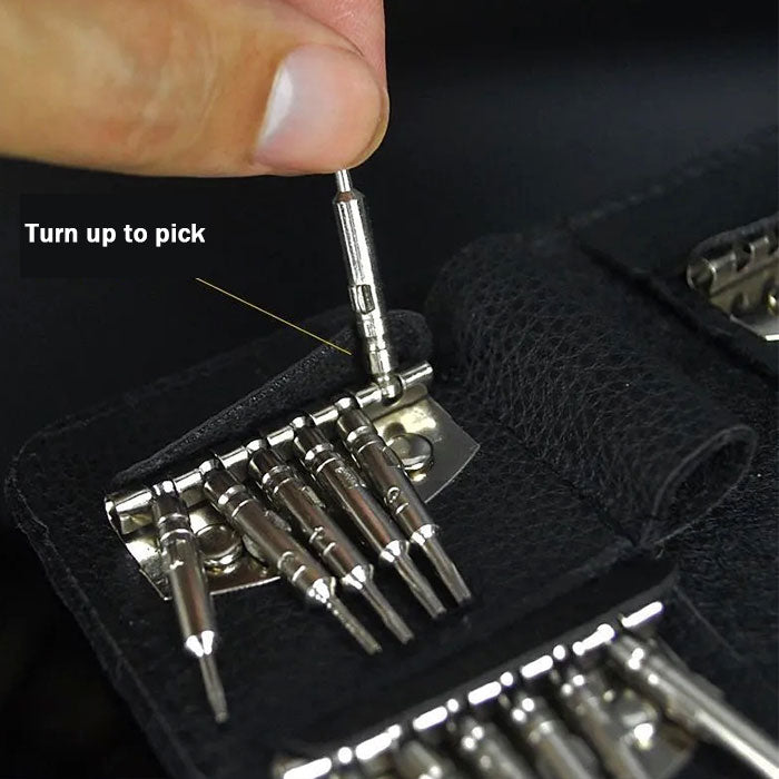 25 in 1 Magnetic Screwdriver Set with Leather Case