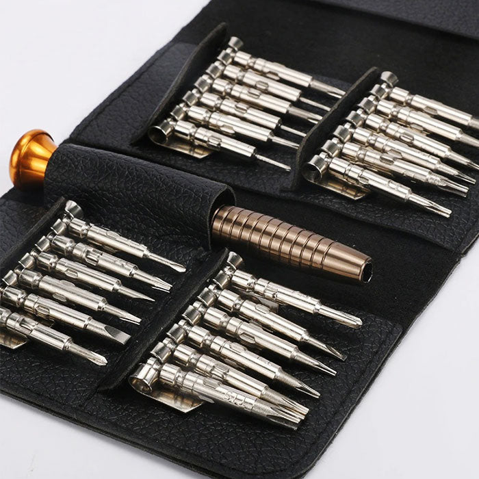 25 in 1 Magnetic Screwdriver Set with Leather Case