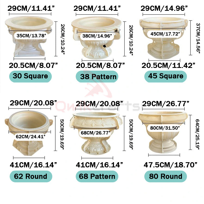 Concrete Planter Molds - European design