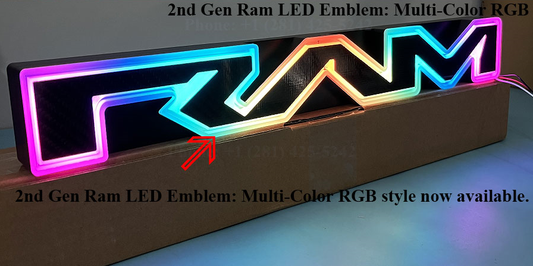 🚀 Major Upgrade: Introducing the 2nd Generation Multi-Color RGB Ram LED Emblem
