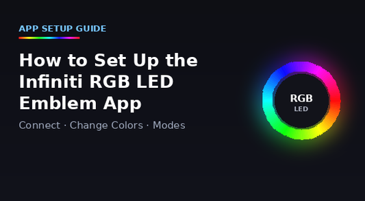 How to Set Up the Infiniti RGB LED Emblem App | Connect, Change Colors & Modes
