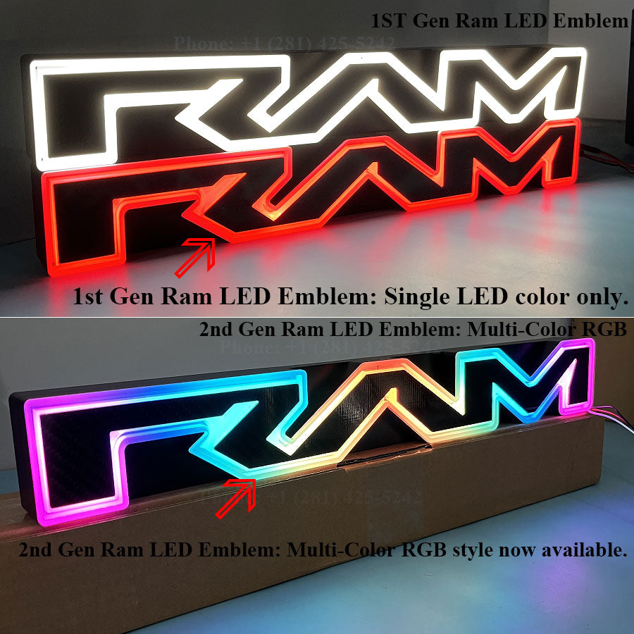 Light up Ram Grill Letters
