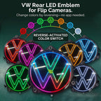 VW 110mm Rear Red LED Emblem Assembly | For Flip-Style Latches (Non-Camera Models)