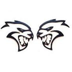 Custom Dodge Hellcat Emblem Floating Center Caps for Stock Wheel or Aftermarket Wheels