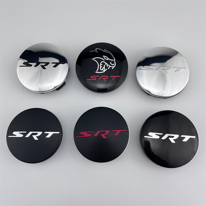 Custom Dodge Floating Center Caps 63mm for Stock Wheels (Choose from Six Designs)