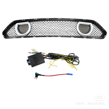 Mach 1 Style Front Bumper Grille for 2018-2023 Ford Mustang (w/ DRL &amp; Turn Signals)