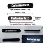 Custom LED Grille Light with Your Text — Universal Fit, 18cm (12V)