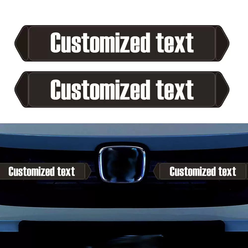 Custom LED Grille Light with Your Text — Universal Fit, 18cm (12V)