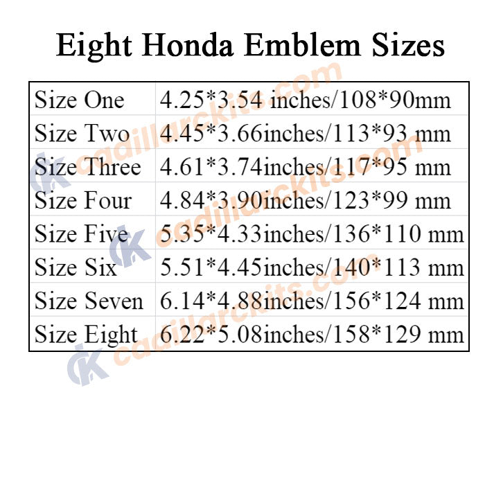 3rd Generation Dynamic Honda Led Emblem (8 Sizes Available)