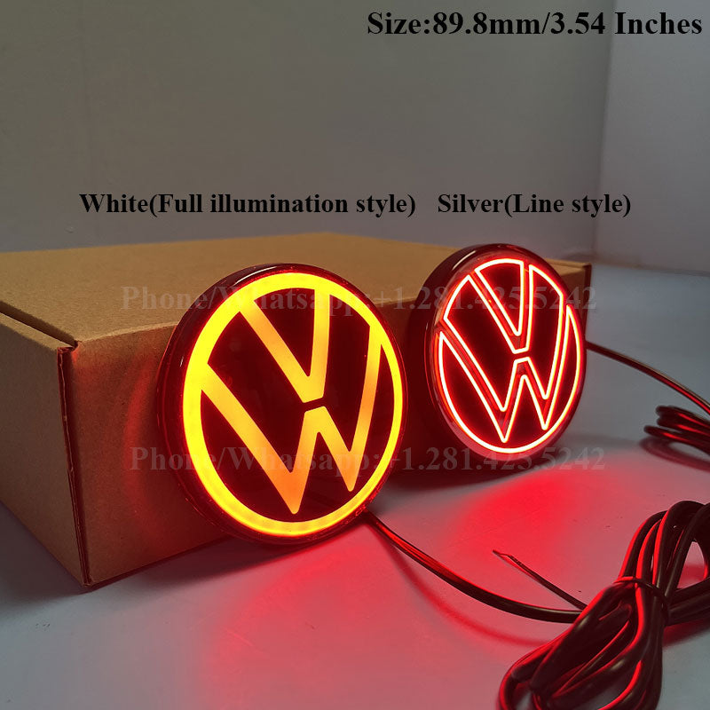 VW Rear LED Emblem 89.8mm/3.54 Inches  and 117mm/4.60 Inches