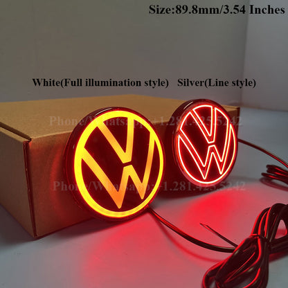 VW Rear LED Emblem 89.8mm/3.54 Inches  and 117mm/4.60 Inches