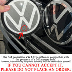 3rd Gene VW Light up Emblem for Arteon (2017-2024) (Compatible with ACC/radar for Emergency Braking)