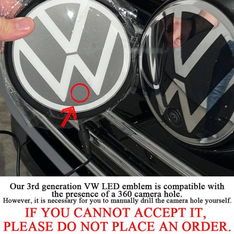 3rd Gene VW Light up Emblem for Arteon (2017-2024) (Compatible with ACC/radar for Emergency Braking)