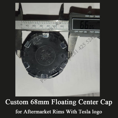 Custom 68mm Floating Center Cap for Aftermarket Rims Without Logo