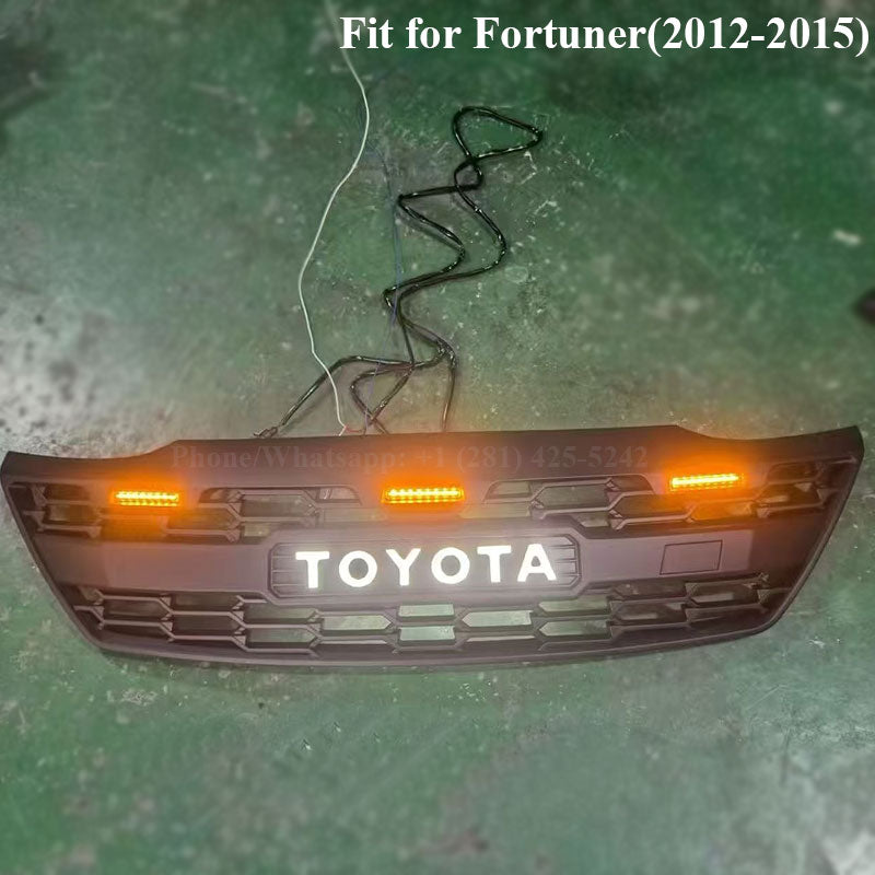 Front Grille Assembly with Dynamic LED Toyota Lettering – Fits Toyota Fortuner Champ (2011–2014)