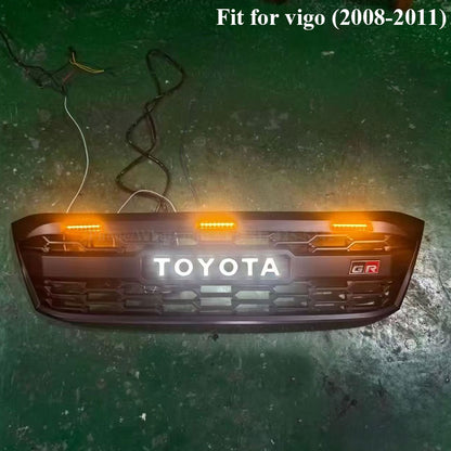 Front Grille Assembly with Dynamic LED Toyota Lettering – Fits Toyota Hilux Vigo (2008–2014)