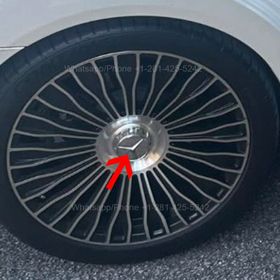 Custom Floating Center Caps Fits Mercedes Benz S Class W222 W223 Maybach 20" Rims