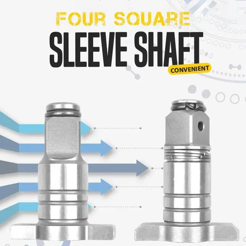 Four Square Sleeve Shaft for Single/Dual Use Cordless Wrench