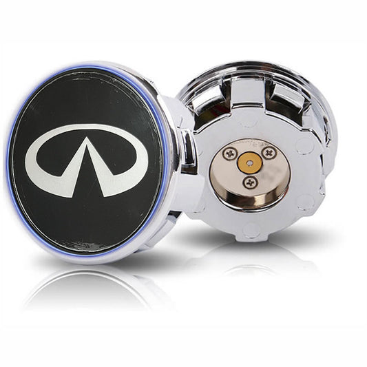 Custom Floating Center Caps for Infiniti Q70L Aftermarket 22” Chrome Rims