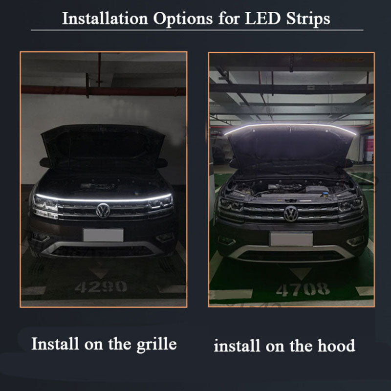 Dynamic LED Strips for Hood Edge or Grille