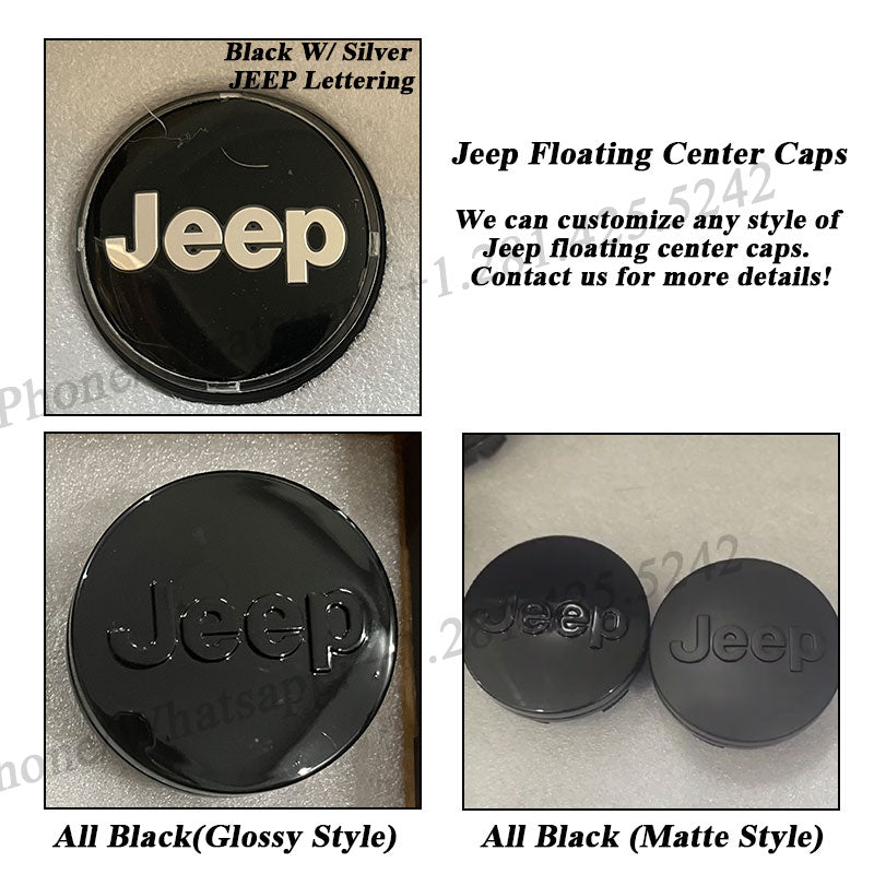 Jeep Floating Center Caps 63mm for Stock Wheels