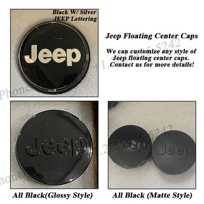 Jeep Floating Center Caps 63mm for Stock Wheels