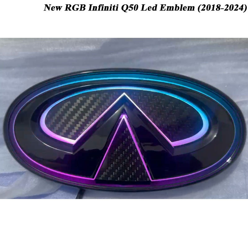 New RGB Infiniti Q50 Led Emblem (2018-2024) (Bicolor)