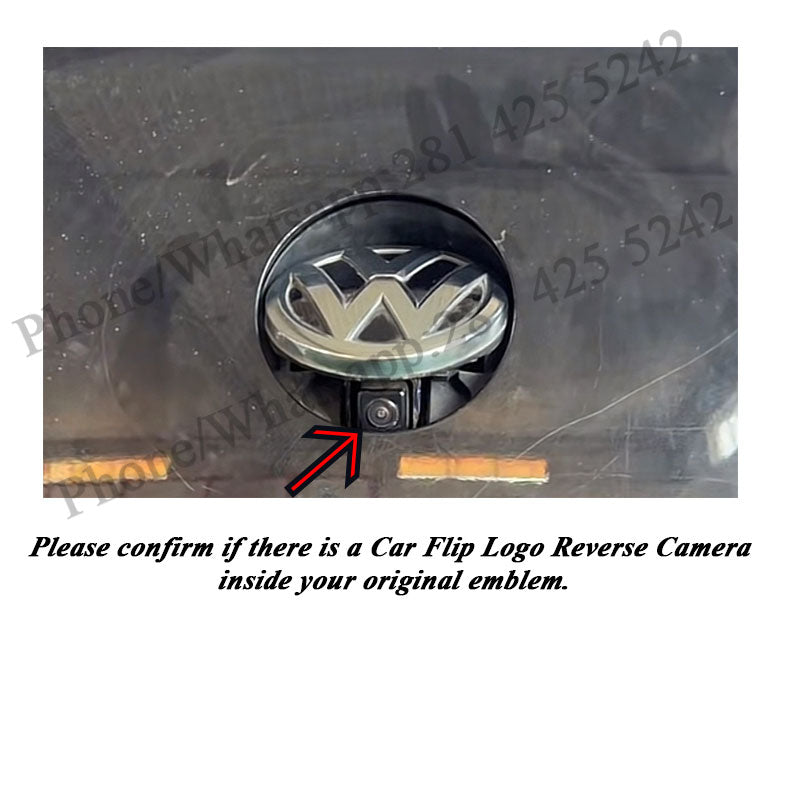 VW Rear Red LED Emblem For Vehicles with Flip-Style Reverse Cameras