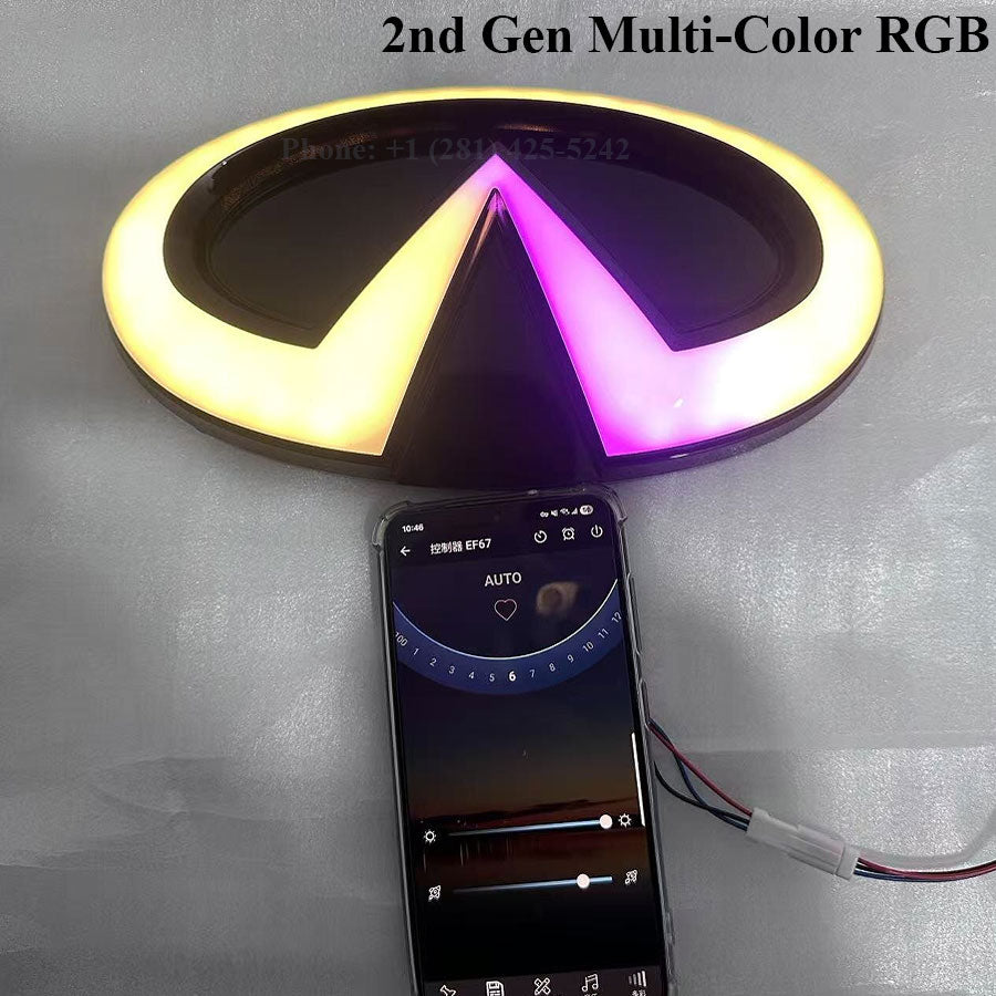 2nd Gene Multi-Color RGB Style Infiniti QX70 Led Emblem (2013–2019)