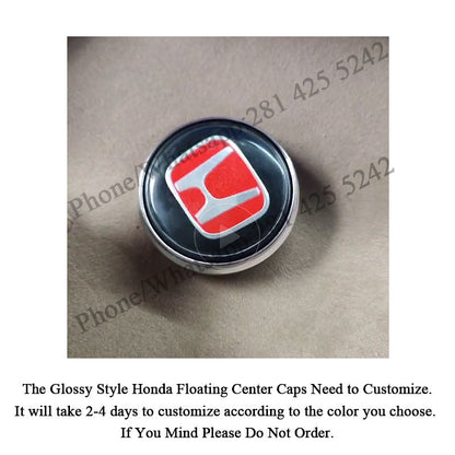 Honda Floating Center Caps 62mm 69mm for Stock Wheels