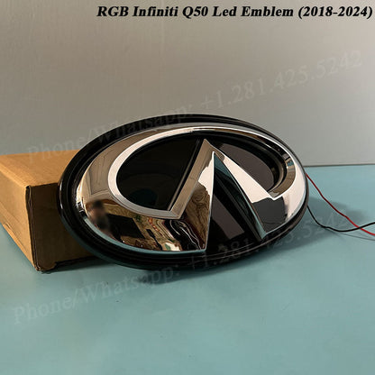 New RGB Infiniti Q50 Led Emblem (2018-2024) (Bicolor)