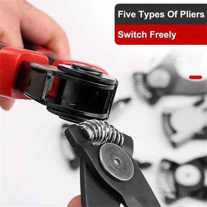 5 in 1 pliers with 5 Interchangeable Tool Heads