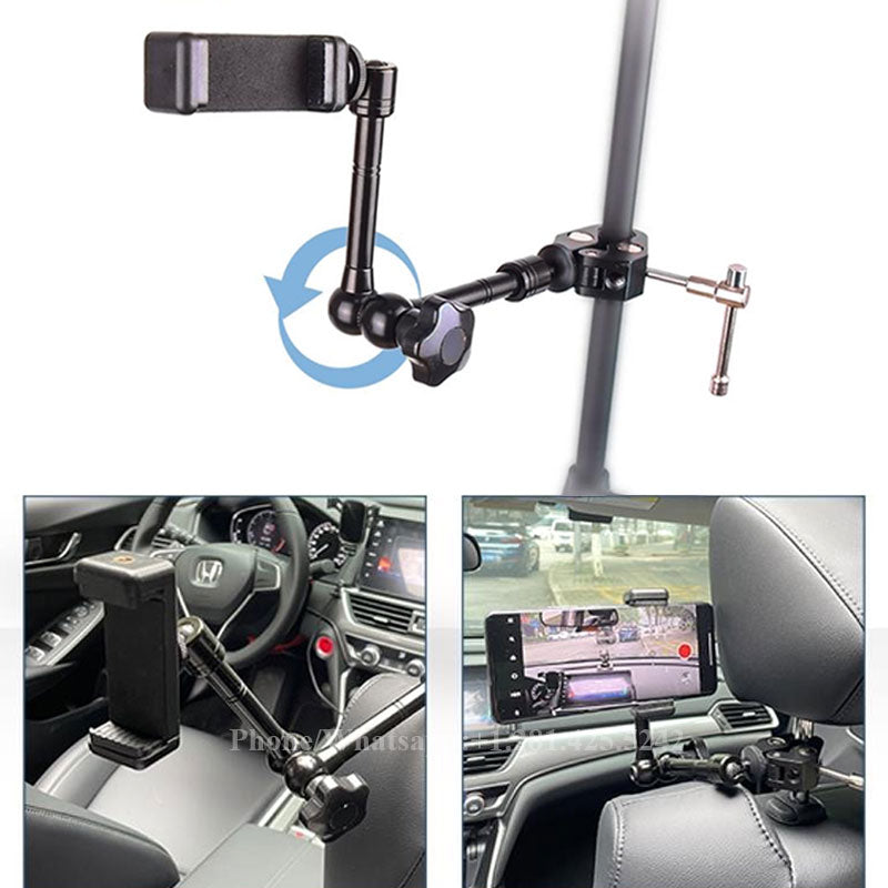 Suction Cup Car Mount for Phone (Secure Clamp Holder and Pressure-activated Suction Cup)