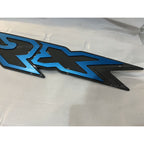 Custom Color Ram TRX Grille Emblem — Ceramic Gray + Surf Blue