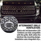 Toyota Led Emblem 190*130mm (Compatible with Aftermarket Grilles)