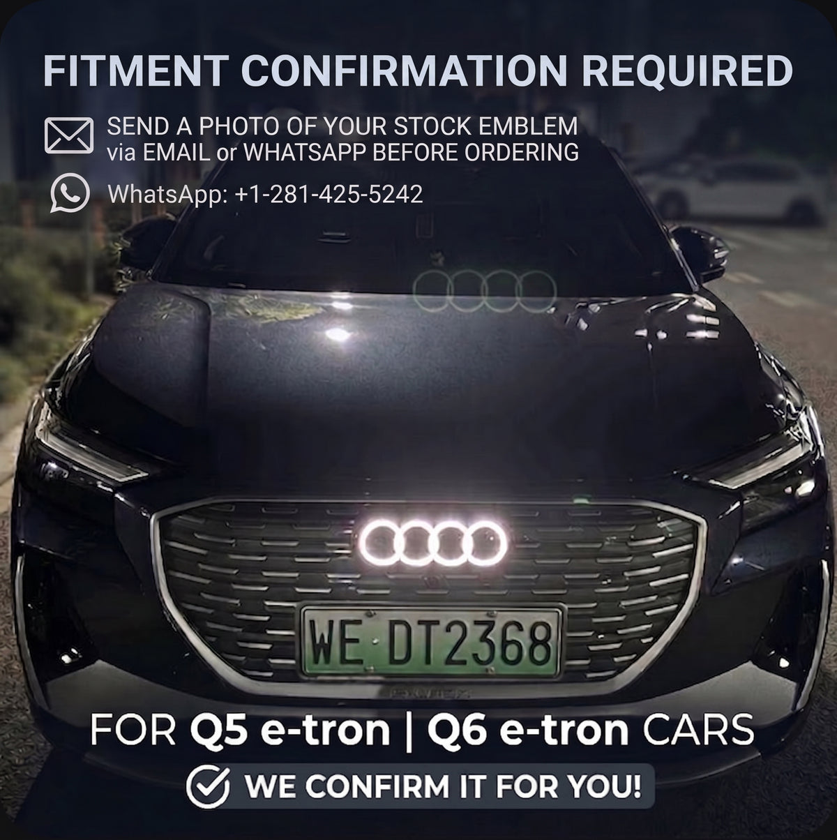 3rd Gen Dynamic Audi Led Emblem for Q4 e-tron Q5 e-tron Q6 e-tron