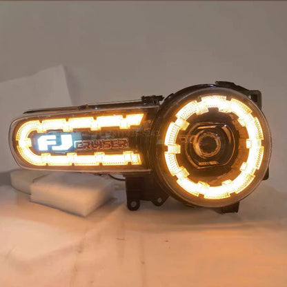 FJ Cruiser LED Headlights (2007–2021) | Custom Integrated "FJ Cruiser" Lettering
