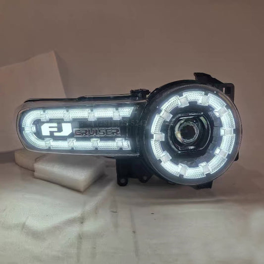 FJ Cruiser LED Headlights (2007–2021) | Custom Integrated "FJ Cruiser" Lettering