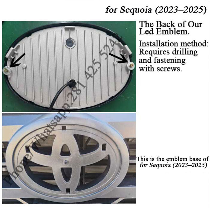 2nd Generation Dynamic Toyota Led Emblem for Sequoia (2023–2025)