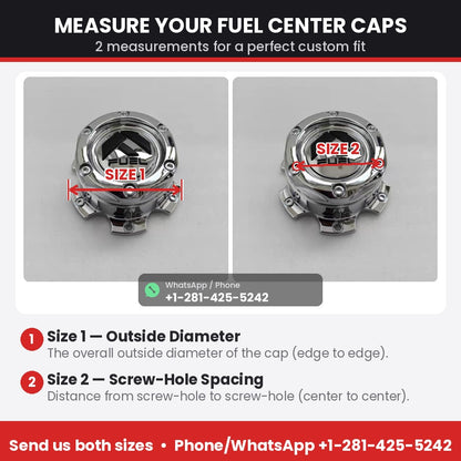 Custom Chrome Center Cap for FUEL Off-Road Wheels – 142mm OD, Made to Order( 4-Piece Set)