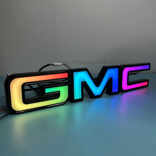 Dynamic Light up GMC Emblem for Sierra 1500 2500 HD 3500 HD (2019-2025)