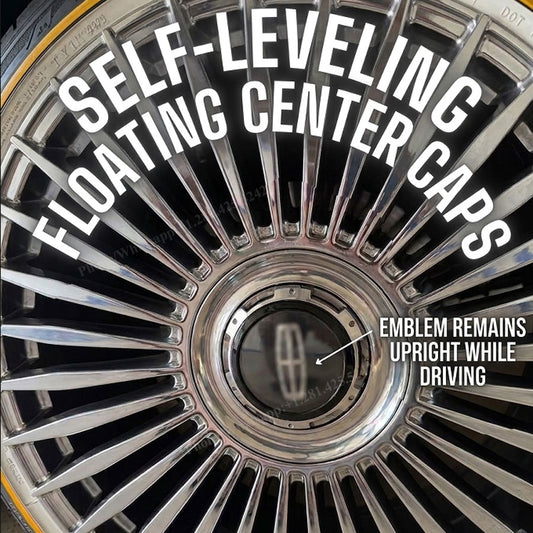 Custom Floating Center Caps for Lincoln 20x8.5 Flow Forged Wheels | 6x135 / 6x139.7