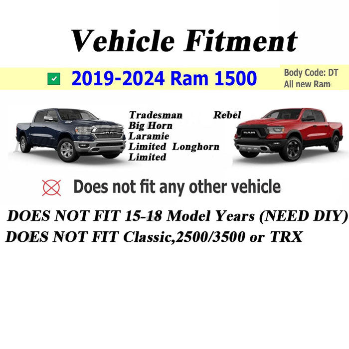 Dynamic Light up Ram Grill Letters Fit For Ram 1500 Laramie (2019-2024)